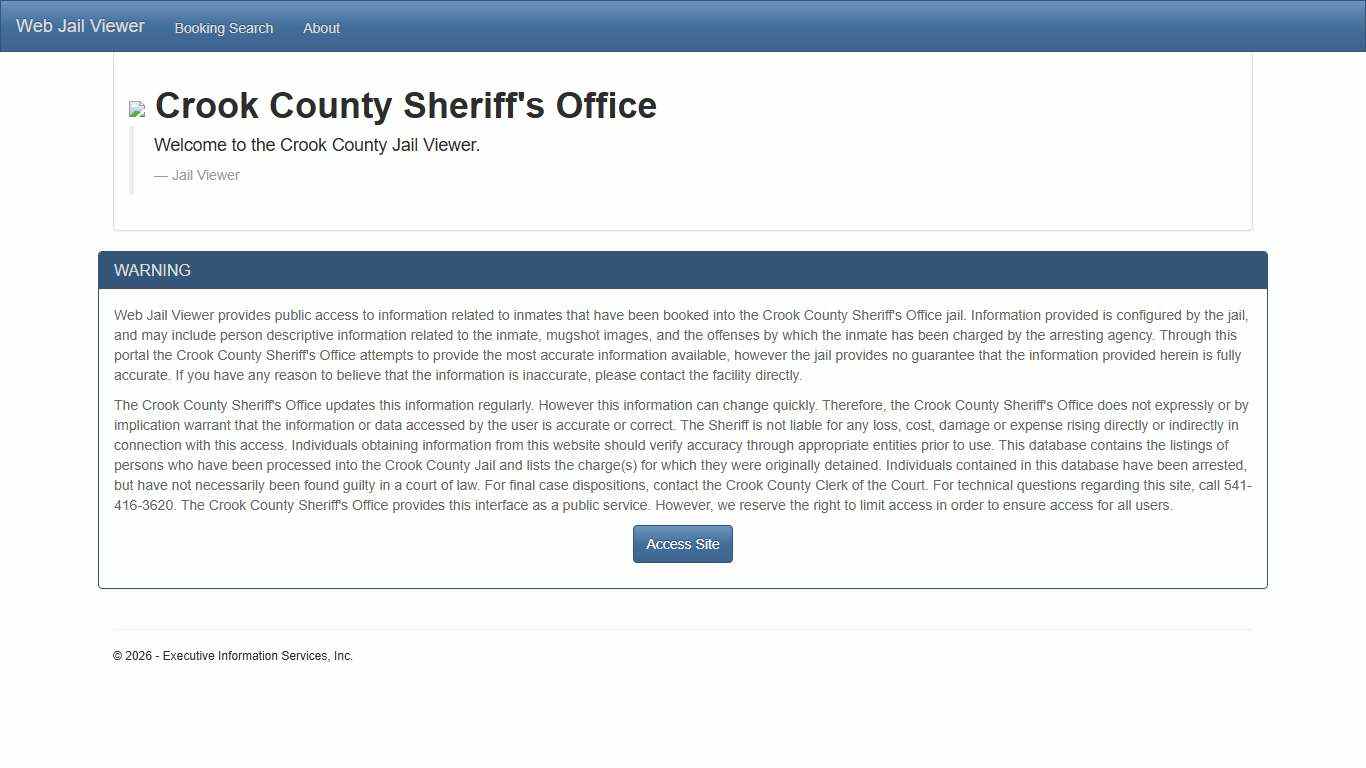 Home Page - Web Jail Viewer