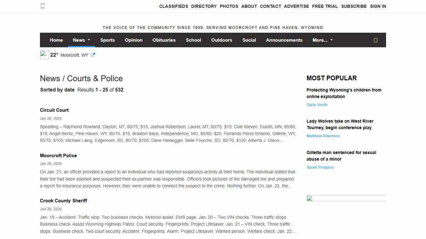 Moorcroft Leader News