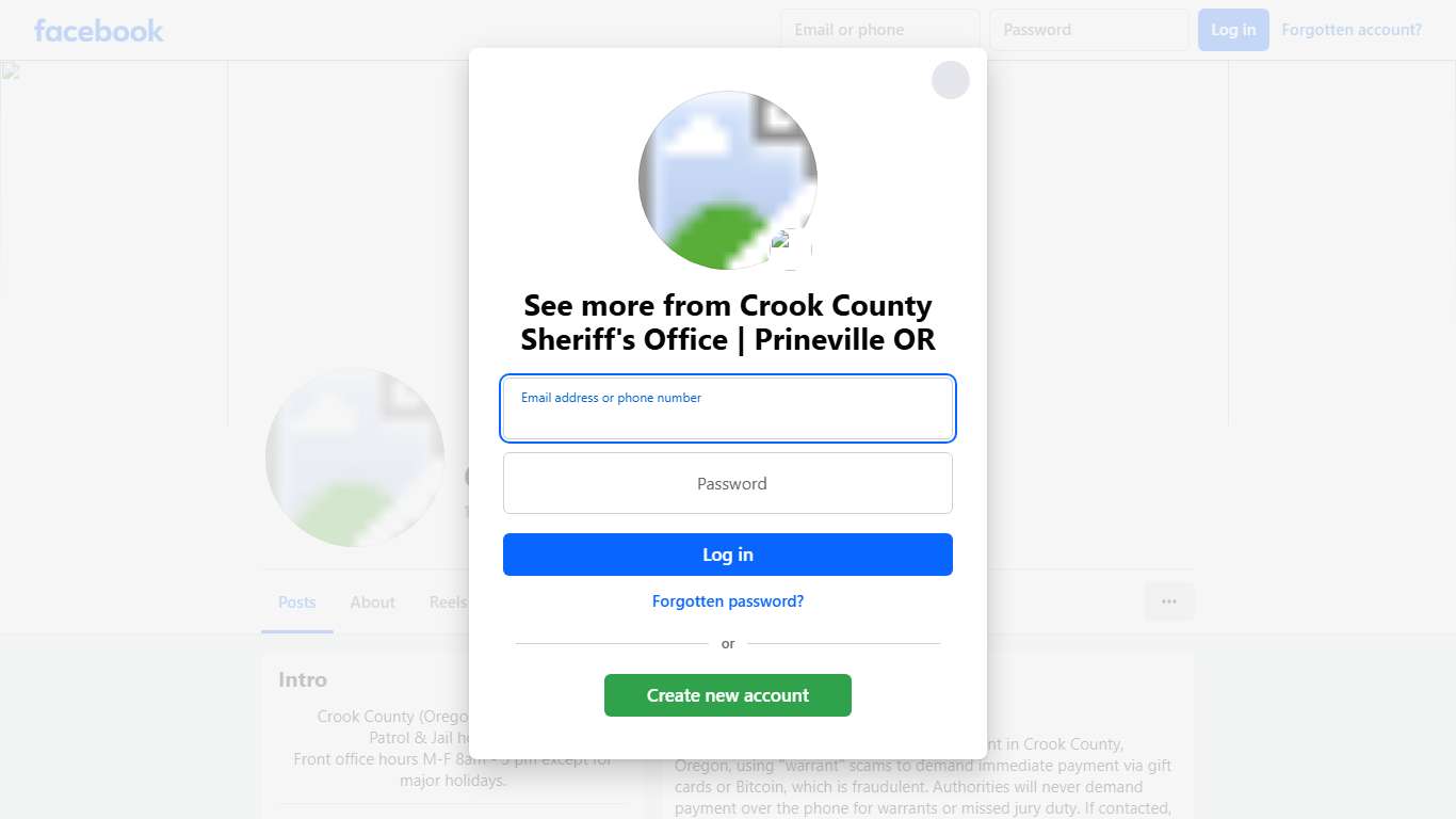 Crook County Sheriff's Office Prineville OR Facebook